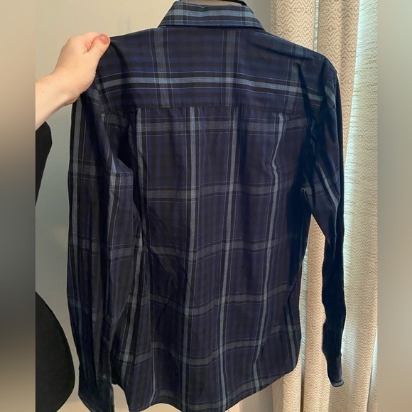 Men’s size small button up- dark blue - Picture 2 of 5